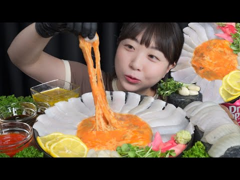 Видео: плавник камбалы / Mukbang eating show