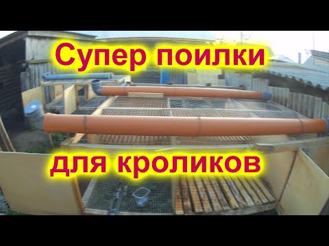 Видео: Супер поилки для кроликов!!!! Нипельное поение для уличных клеток!!!!