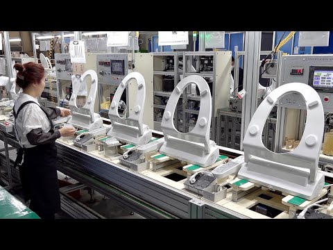 Видео: Процесс массового производства сидений для унитаза для биде в Корее