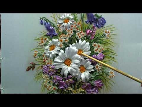 Видео: Анонс мастер-класса по вышивке букета "Полевые цветы".