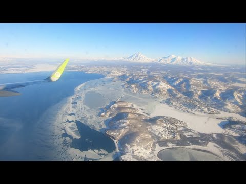 Видео: Посадка над Камчаткой AirbusA320 neo