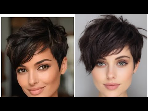 Видео: Последние 40 изображений коротких стрижек для женщин и удлиненного боба-пикси