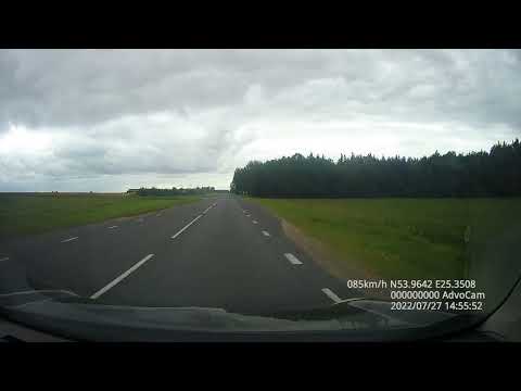 Видео: Р-89 Лида-Трокели-Геранены-граница Литовской Республики (Геранены). Обратное направление 4