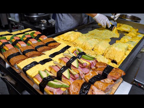 Видео: Вкусно и аппетитно!! Любимая уличная еда корейцев, Гимбап BEST 6