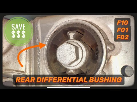Видео: BMW Как заменить втулку заднего дифференциала / Guibo F10, F01, F02 2013 535i N55