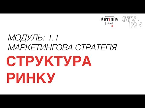 Видео: МОДУЛЬ 1.1. Маркетингова стратегія: Структура ринку