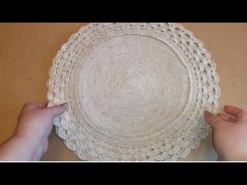 Видео: Сервировочная салфетка крючком [От безделья Рукоделие]