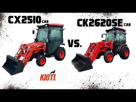 Видео: Тракторы Kioti CX2510 CAB и CK20SE CAB: сравнение CK2620SE и CX2510. Обзор