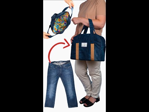 Видео: Как легко сшить сумку из старых джинсов Miarti🪡🧵✂️ 👜✌️