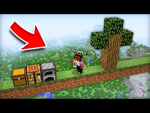 Видео: ПЫТАЮСЬ ВЫЖИТЬ НА ОДНОЙ ЛИНИИ В МАЙНКРАФТ | Компот Minecraft