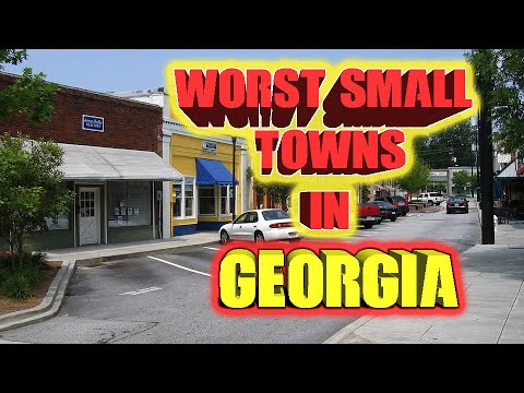 Видео: 10 худших маленьких городов в Джорджии, США. Парочка городов из «Ходячих мертвецов».