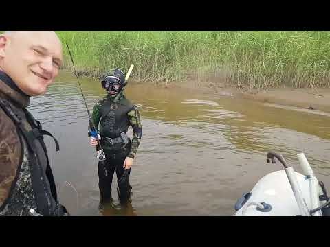 Видео: ПОДВОДНАЯ ОХОТА ! СЫНУЛЯ ПЕРВАЯ ОХОТА ПЕРВЫЙ ТРОФЕЙ  !!!!!!!!!!!!!!!!
