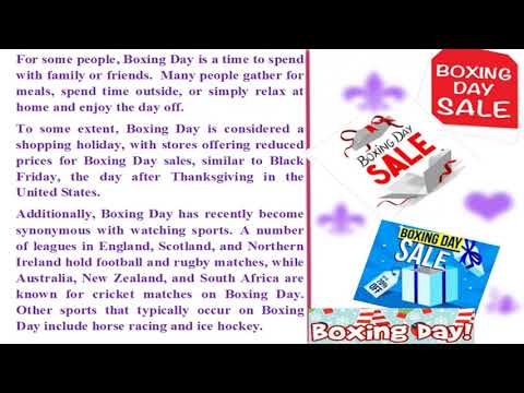 Видео: Урок 152. Что такое Boxing Day?  Слушаем текст и разбираемся.