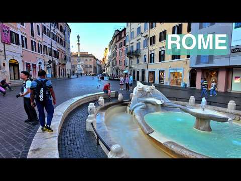 Видео: Это идеальное время для прогулки по Риму 🇮🇹 | 4K пешеходный тур в июле