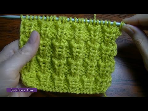 Видео: Как связать Очень теплый БУКЛИРОВАННЫЙ УЗОР спицами для вязания зимних изделий № 165