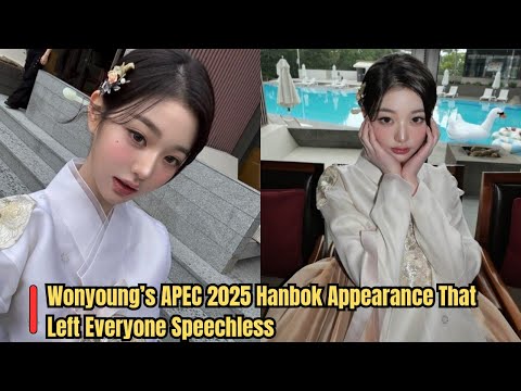 Видео: Чан Вонён ошеломил мир элегантным ханбоком на выставке APEC 2025.