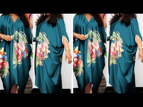 Видео: Платье-кафтан с высоким и низким капюшоном и передним швом // Самый простой способ