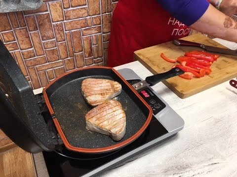 Видео: Двухсторонняя сковорода с каменным покрытием с магнитной защелкой.