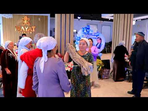 Видео: Зарафшан қаласы құдасый той Жаннұр сырға салу   2 болім