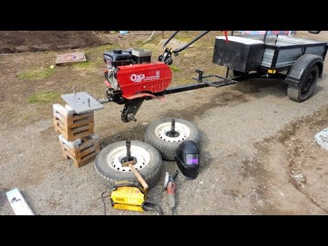 Видео: Обзор мотоблока Ока, переделка крепления колёс R-13