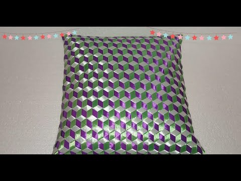 Видео: Наволочка из атласных лент/плетение лентами/узор 3Д