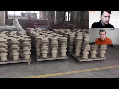 Видео: Обзор производства фарфоровых изоляторов (Китай, г. Пинсян)