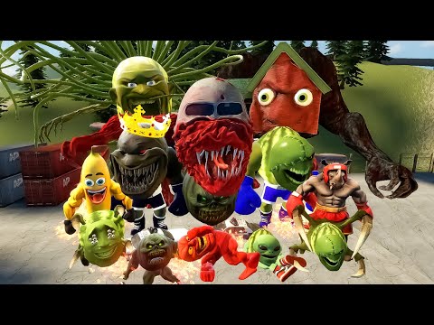 Видео: Окончательная схватка Линь Ган, монстры-дыни, зараженный Sky Granny House, гигантский город в Gar...