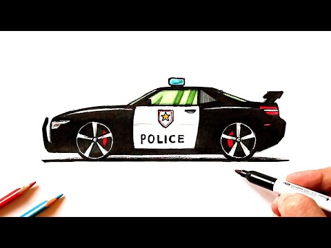Видео: Как нарисовать Полицейскую машину | Ахадов Эльнур