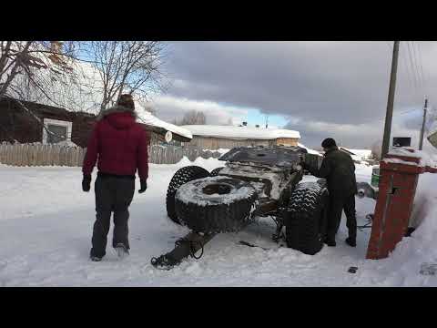 Видео: Замена оси балансира на прицепе. Урал лесовоз.