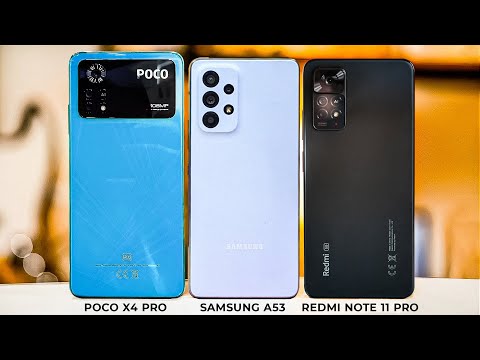 Видео: Samsung A53 vs Redmi Note 11 Pro vs Poco X4 Pro - Что лучше? Лучший Недорогой Смартфон 2022 Года