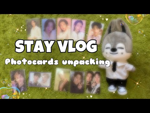 Видео: stay vlog 2 | распаковка карт стрэй кидс stray kids photocards unpacking kpop haul 스테이 브로그