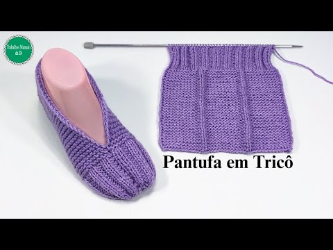 Видео: Легкая вязаная тапочка