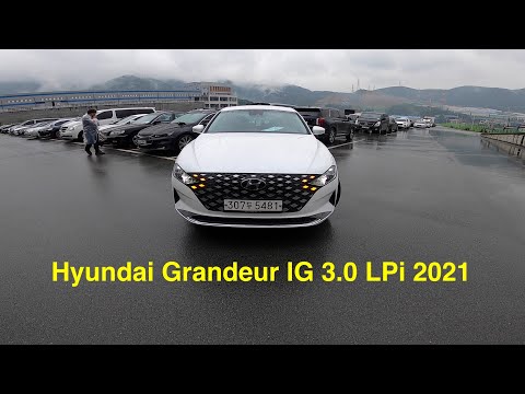 Видео: Аукциоцион Glovis Yangsan Обзор Hyundai Grandeur IG 3.0 LPi 2021