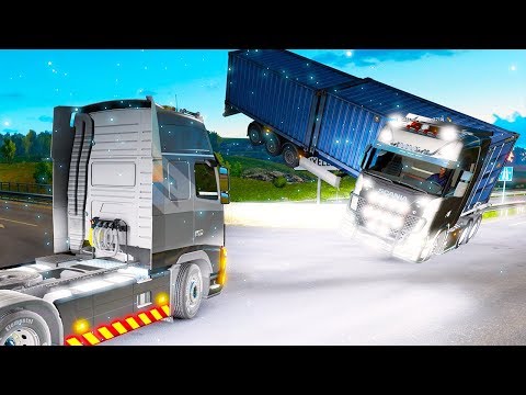 Видео: ИЩЕМ НЕПРИЯТНОСТИ НА ДОРОГЕ ДУРАКОВ - EURO TRUCK SIMULATOR 2 MULTIPLAYER