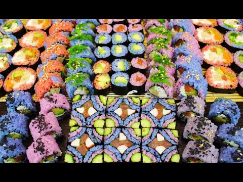 Видео: Готовлю РАЗНОЦВЕТНЫЕ РОЛЛЫ, натуральные красители! Как приготовить суши роллы дома?