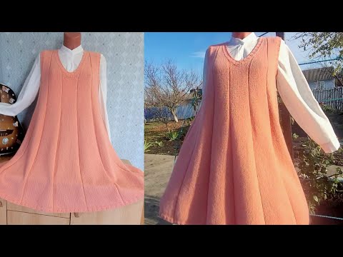 Видео: ✨️Сарафан спицами "Осенний блюз"✨️Экспресс МК ✨️