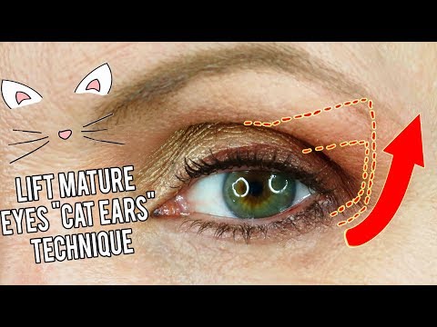 Видео: Подтяжка провисших, нависших и нависших век: новая техника нанесения теней для женщин в возрасте