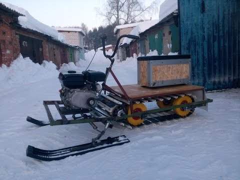 Видео: Самодельный снегоход. Сборка