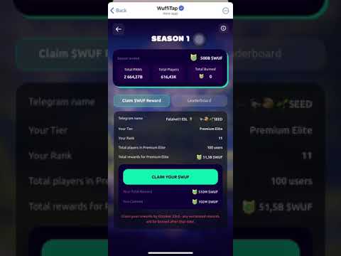 Видео: #wuffi tap итоги первого сезона с Fatalvel1. Лучшее приложение на данный момент #нехомяк. #tap2earn
