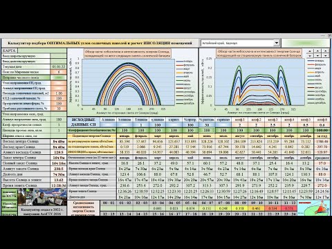 Видео: Расчет ОПТИМАЛЬНЫХ углов панели солнечной батареи