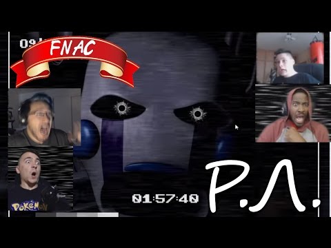 Видео: "Реакции Летсплейщиков" на Марионетку из Five Nights at Candy's