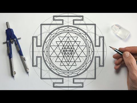 Видео: Хотите нарисовать идеальную Шри Янтру? Воспользуйтесь этим методом.