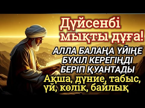 Видео: 🕌Тыңда Өте күшті дұға дүйсенбі - Алла бір күнде ойламаған ақша байлық жібереді, ризығың көбейеді🤲