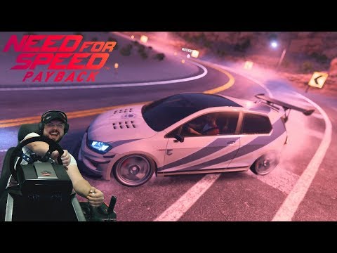 Видео: Мощные гандикап-зарубы против боссов NFS Payback на VW Golf GTI
