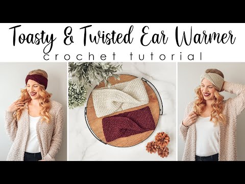 Видео: Урок по вязанию крючком грелки для ушей Toasty & Twisted — бесплатный узор для вязания крючком по...