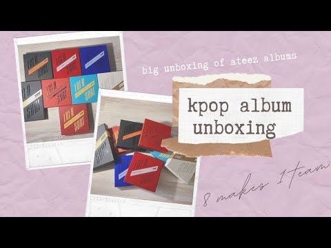 Видео: k-pop album unboxing | ateez album unboxing! большая распаковка альбомов эйтиз 🦢