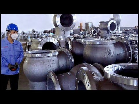Видео: Процесс литья судовых клапанов! Редкое производство!