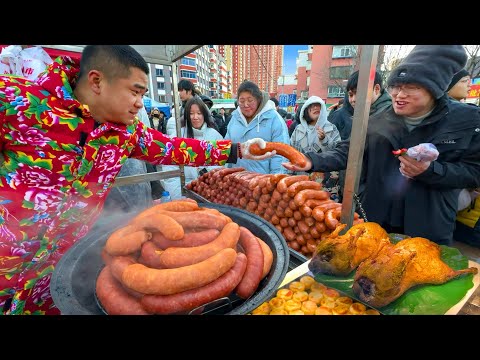 Видео: Парящие горячие завтраки и яркие вкусы, чтобы согреться: Зимний рынок на северо-востоке Китая