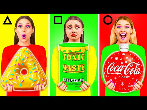 Видео: Геометрический Челлендж с Едой | Потрясающие Кухонные Лайфхаки с BaRaDa Best