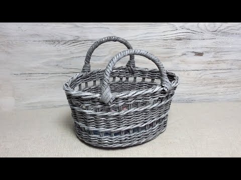 Видео: Корзина из газетных трубочек. Мастер-класс